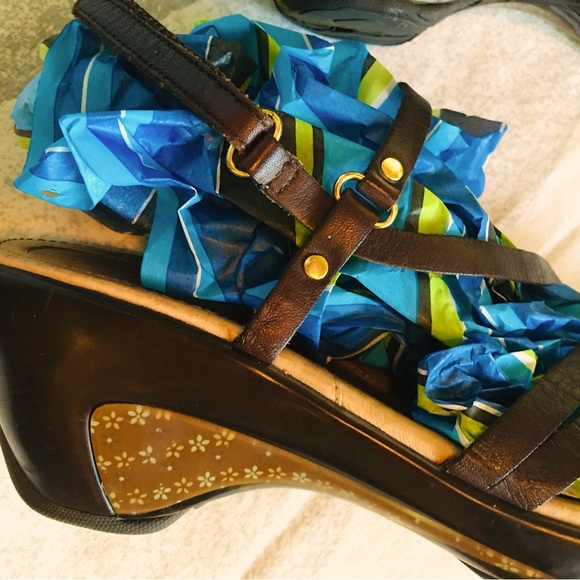 J-41 Adventure On brown leather strappy platform athletic sports sandals. EU 41. - Picture 12 of 16